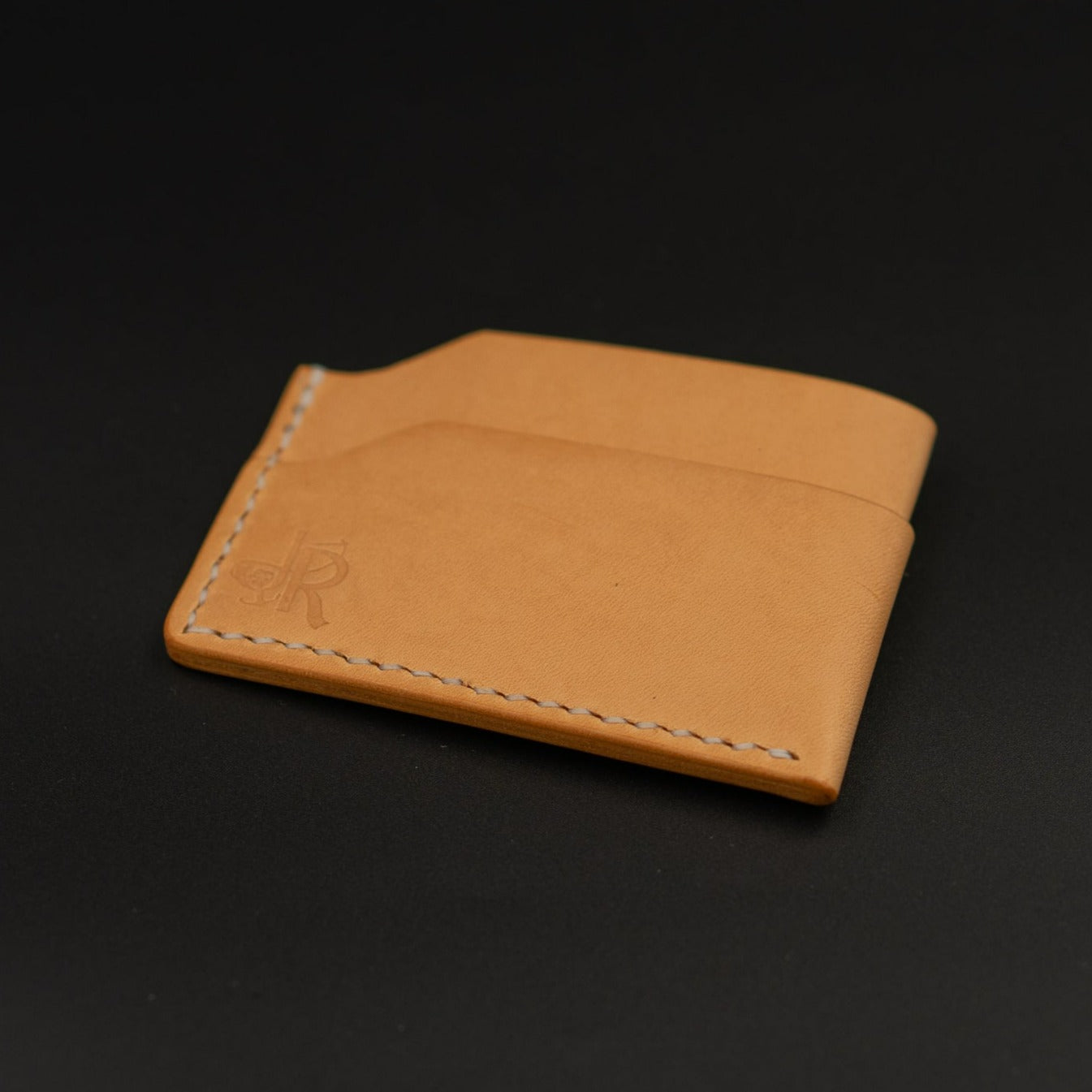 Natural horizontal leather wallet