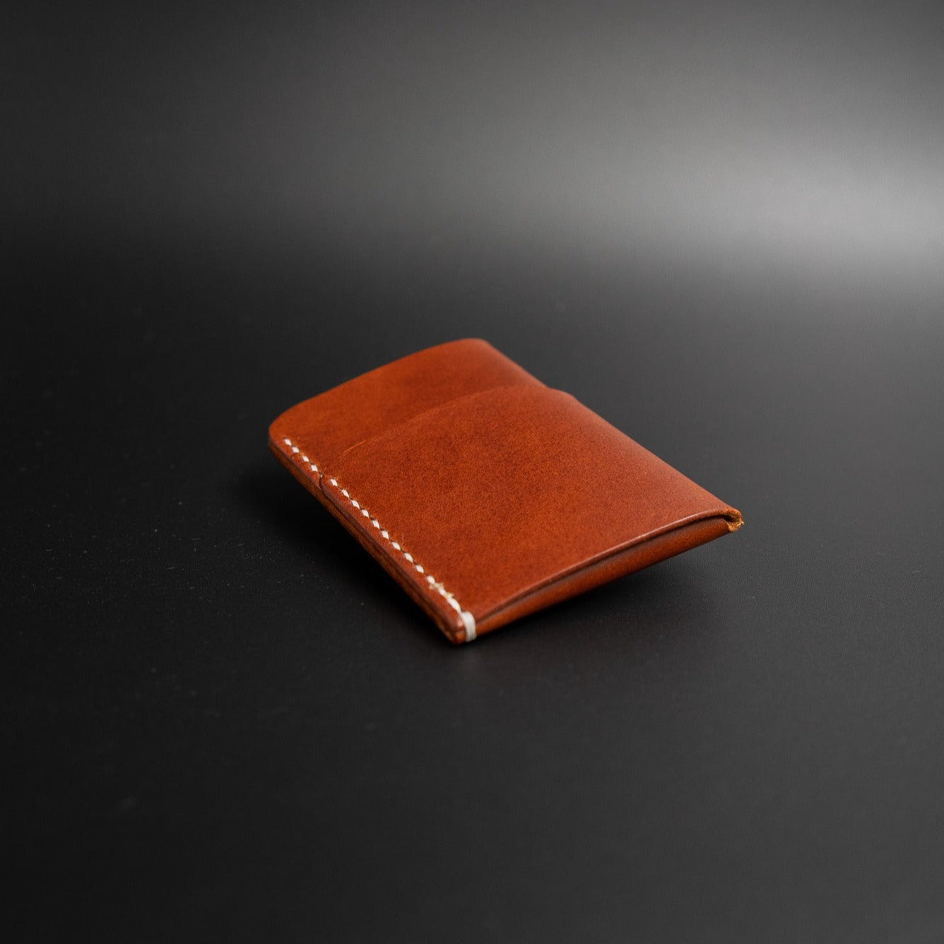 Chestnut brown vertical leather wallet