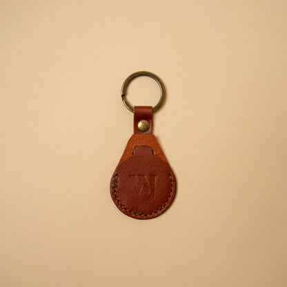 Chestnut brown leather with natural brass hardware