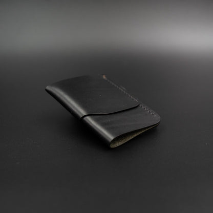 Black vertical leather wallet