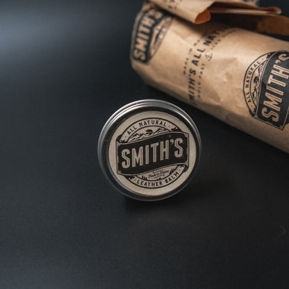 Tins of leather balm